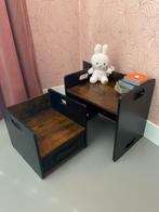 Montessori Tafel & Stoel Set voor Peuters – Bruin/Zwart, Kinderen en Baby's, Kinderkamer | Overige Meubels, Ophalen, Zo goed als nieuw