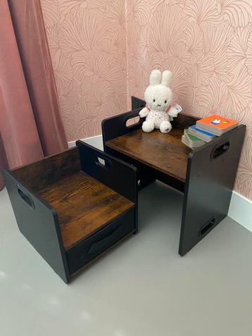 Montessori Tafel & Stoel Set voor Peuters – Bruin/Zwart beschikbaar voor biedingen