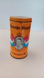 Blikje oranje hagel, troonwisseling Juliana en Beatrix, Verzamelen, Blikken, Ophalen of Verzenden, Gebruikt, Overige, Overige merken