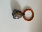 Bijtring en rammelaar oud uit Indië zilver ivoren ring?, Ophalen of Verzenden, Gebruikt, Rammelaar, Met geluid