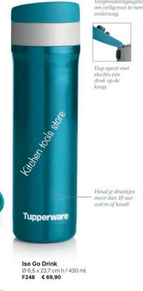 Tupperware iso go drink isoleerbeker thermos 430 ml voorraad, Huis en Inrichting, Keuken | Tupperware, Nieuw, Ophalen of Verzenden