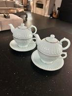 Vintage Theepot met Kop en Schotel Set, Ophalen of Verzenden, Zo goed als nieuw, Effen, Kop(pen) en/of Schotel(s)