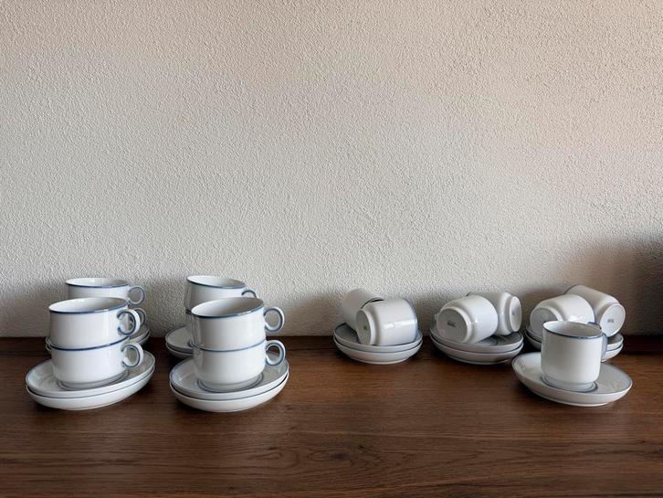 Thomas Scandic Blue kop en schotels, Huis en Inrichting, Keuken | Servies, Gebruikt, Kop(pen) en/of Schotel(s), Effen, Porselein