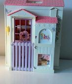 Vintage opvouwbaar barbie huis  met meubeltjes, Ophalen of Verzenden, Zo goed als nieuw