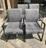 Eetkamerstoelen 4 stuks, Ophalen, Gebruikt, Vier, Stof
