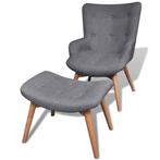 NIEUWE Fauteuil met voetenbank grijs, Huis en Inrichting, Fauteuils, Hout, Venlo, Nieuw, Ophalen of Verzenden