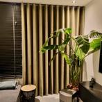 Mossgroen linnenlook overgordijnen op maat, C, 200 cm of meer, Nieuw, Ophalen of Verzenden