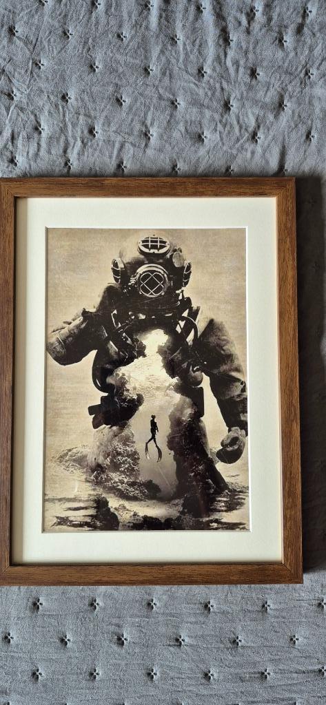 afbeelding van (sport)duikers, Huis en Inrichting, Woonaccessoires | Schilderijen, Tekeningen en Foto's, Nieuw, Print, Minder dan 50 cm