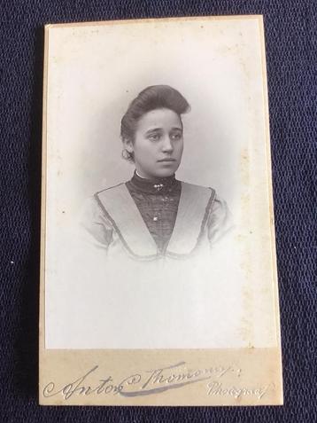CDV, Jongedame, Anton C. Thomann, Utrecht, Carte de Visite beschikbaar voor biedingen