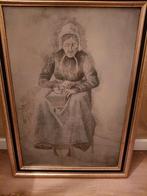 Koffie malende vrouw Vincent van gogh replica., Antiek en Kunst, Kunst | Tekeningen en Foto's, Ophalen