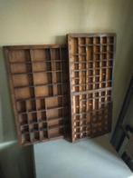 Oude vintage houten letterbakken, Antiek en Kunst, Curiosa en Brocante, Ophalen