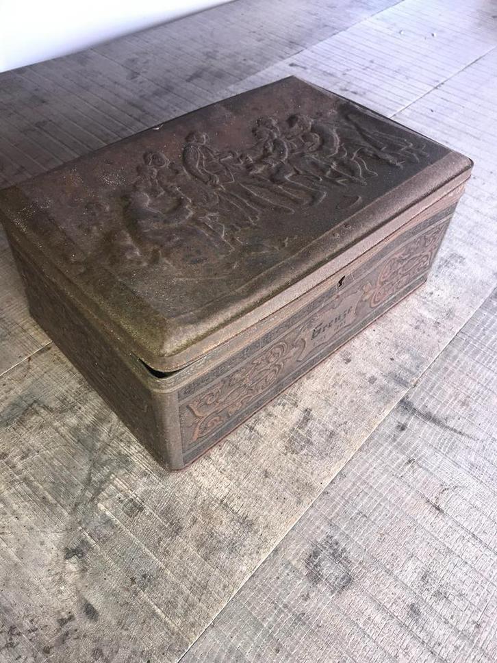 Antieke Lonka Blikken Trommel, Antiek en Kunst, Antiek | Overige Antiek, Ophalen of Verzenden