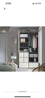 Ruime kledingkast met lades en hangruimte, Huis en Inrichting, Ophalen, Kunststof, 100 tot 150 cm, 200 cm of meer