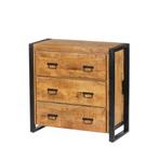 Industrieel Vintage Houten Ladekast Retro Dressoir Mangohout, Huis en Inrichting, Kasten | Ladekasten, Info@dehanzeherten.nl, Vintage, Industrieel, Retro