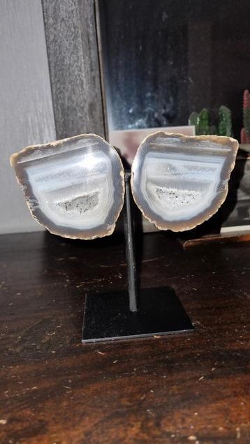 Agaat Vlinder Geode op Standaard beschikbaar voor biedingen