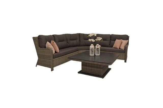 Loungeset sandigo opruiming magazijn, Tuin en Terras, Tuinsets en Loungesets, Zo goed als nieuw, Wicker, Bank, Ophalen