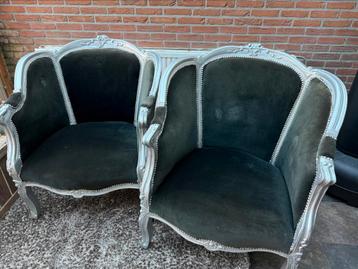 Mooie opnieuw gestoffeerde barok stoelen