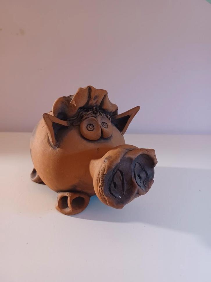 Handgemaakt Spaarvarken - Uniek Cadeau!, Tuin en Terras, Tuinbeelden, Ophalen of Verzenden