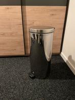 Brabantia chromen prullenbak / pedaalemmer 30L, Huis en Inrichting, Woonaccessoires | Prullenbakken, Ophalen, Gebruikt, Met pedaal