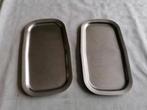 2 Vintage RVS Beleg Schaaltjes, Overige materialen, Gebruikt, Schaal, Ophalen of Verzenden