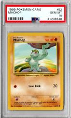 Machop Psa 10 Base set unlimited, Hobby en Vrije tijd, Verzamelkaartspellen | Pokémon, Ophalen of Verzenden, Nieuw, Losse kaart