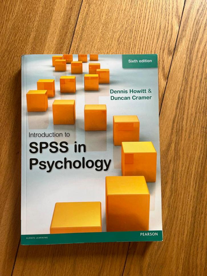SPSS in Psychology - Howitt & Cramer, Boeken, Studieboeken en Cursussen, Zo goed als nieuw, HBO, Beta, Ophalen of Verzenden
