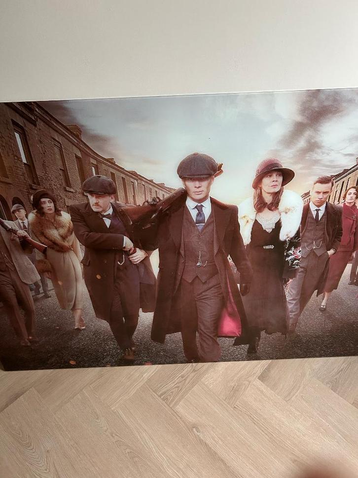 Peaky blinders glazen wall art, Huis en Inrichting, Woonaccessoires | Schilderijen, Tekeningen en Foto's, Zo goed als nieuw, Schilderij
