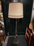 Vintage vloerlamp met stoffen kap / artdecovloerlamp, Ophalen of Verzenden