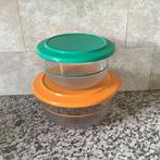 Tupperware bakjes serveerschalen vintage groen en oranje, Ophalen of Verzenden, Oranje