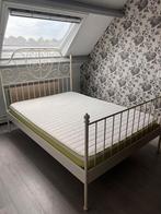 Ikea Leirvik bed 140 x 200, Gebruikt, Wit, Tweepersoons, 200 cm