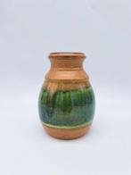 Vintage West Germany vaas BAY Keramiek Groen Bruin 630-14, Ophalen of Verzenden