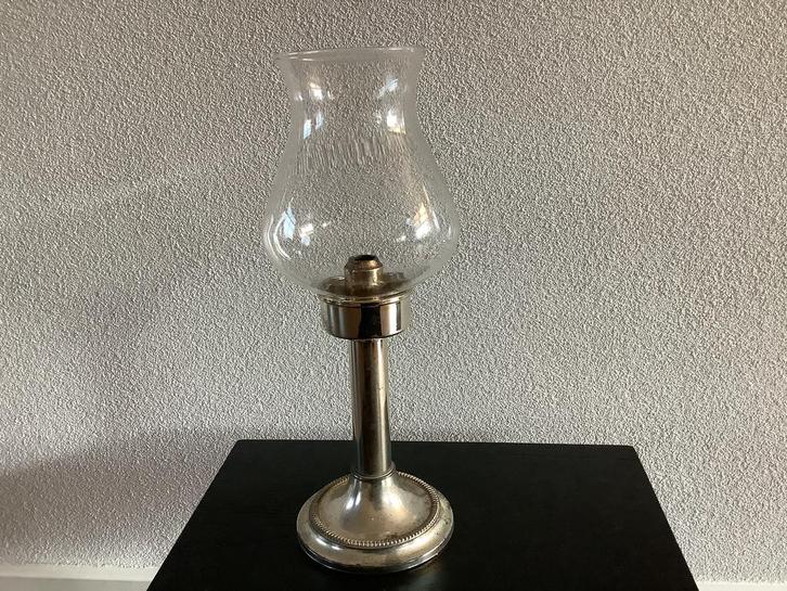 Oude BMF silverplated windlicht, Huis en Inrichting, Woonaccessoires | Kandelaars en Kaarsen, Zo goed als nieuw, 25 tot 50 cm