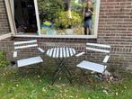 Frans bistroset (decoratie) - 2 zitplaatsen, Tuin en Terras, Gebruikt, Stoel, Tuinset, Hout