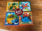 Dinosaurus puzzel 4 in 1 kinder puzzel, Ophalen of Verzenden, Minder dan 10 stukjes, Zo goed als nieuw, 2 tot 4 jaar