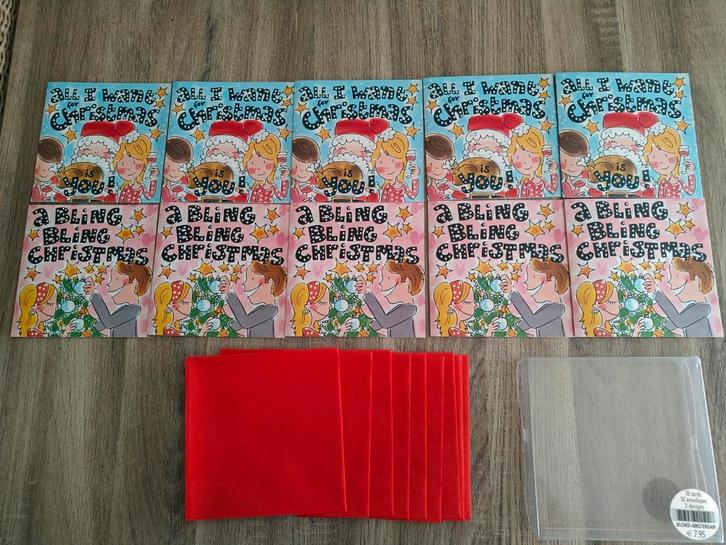 Blond Amsterdam Kerstkaarten 10 Stuks Met Enveloppen Nieuw, Huis en Inrichting, Keuken | Servies, Nieuw, Blond Amsterdam, Overige materialen