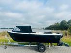 Gentle 475XL | 9,9 pk Suzuki | incl Trailer | Vaarbewijsvrij, Watersport en Boten, Sloepen, Ophalen, 10 tot 30 pk, Zo goed als nieuw