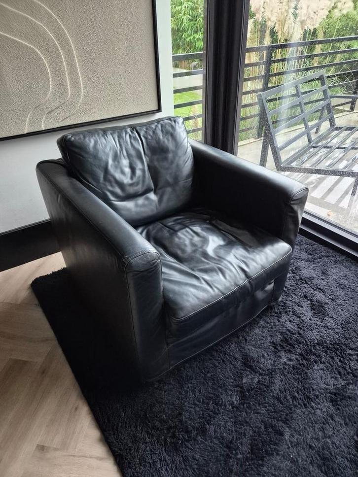 2 Linteloo Design Fauteuils - Zo Goed Als Nieuw, Huis en Inrichting, Fauteuils, Zo goed als nieuw, Leer, 75 tot 100 cm, 75 tot 100 cm