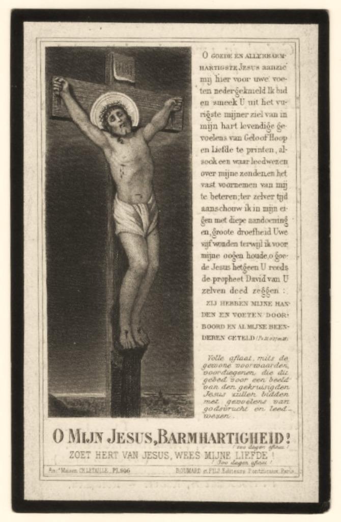 bidprentje Lambertus L.M.A. Nieuwenhuijzen 1911, Verzamelen, Bidprentjes en Rouwkaarten, Bidprentje, Ophalen of Verzenden