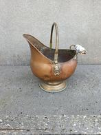 Roodkoperen helmkit met geelkoperen voet., Ophalen of Verzenden