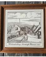 tegel Noordwijk Binnen rond 1900 Westeinderbrug met lijst, Antiek en Kunst, Antiek | Wandborden en Tegels, Ophalen