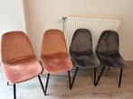 Velvet eetkamer stoelen - Kwantum Napoli, Huis en Inrichting, Stoelen, Ophalen, Overige kleuren, Stof, Vier
