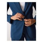 Knox Crosshatch Dames Blazer - ma, Maat 38/40 (M), Blauw, https://jigsawonlineuk.zendesk.com/hc/en-gb/requests/new, Nieuw
