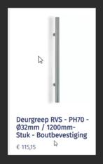 deurassecoires; handgreep, Doe-het-zelf en Verbouw, Deuren en Horren, Ophalen, Minder dan 80 cm, Minder dan 200 cm, Nieuw