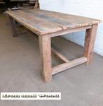 Kloostertafel op maat van geborsteld oud eiken barnwood, Ophalen