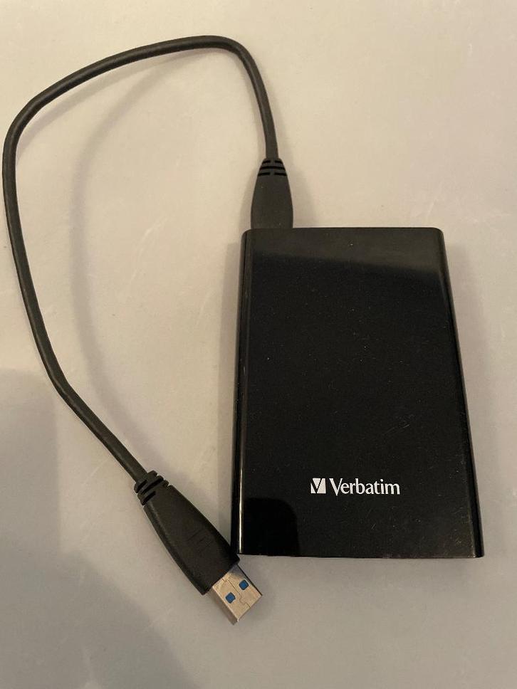Verbatim Store ‘n Go, draagbare harde schijf, 500 GB, Computers en Software, Harde schijven, Zo goed als nieuw, Laptop, Extern
