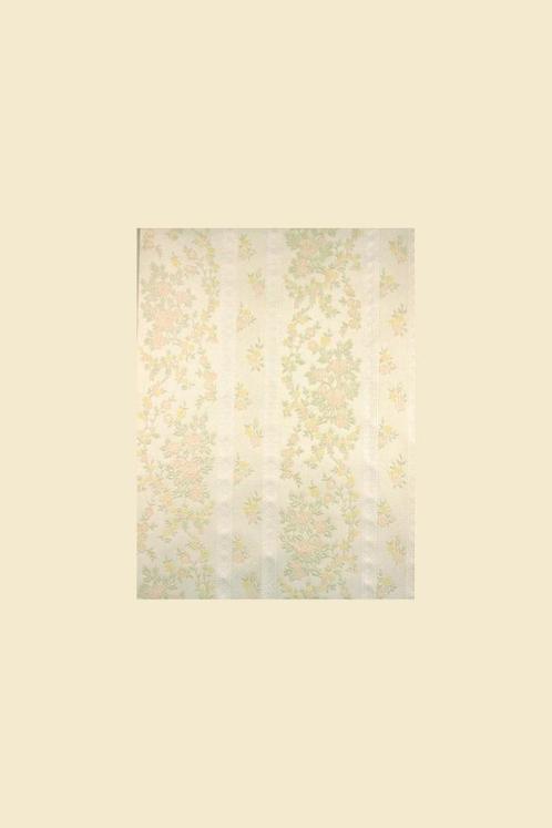 5462 Vintage bloemenbehang in crème roze zachte glans swiet, Huis en Inrichting, Stoffering | Behang, Wit, Geel, Groen, Roze, Verzenden