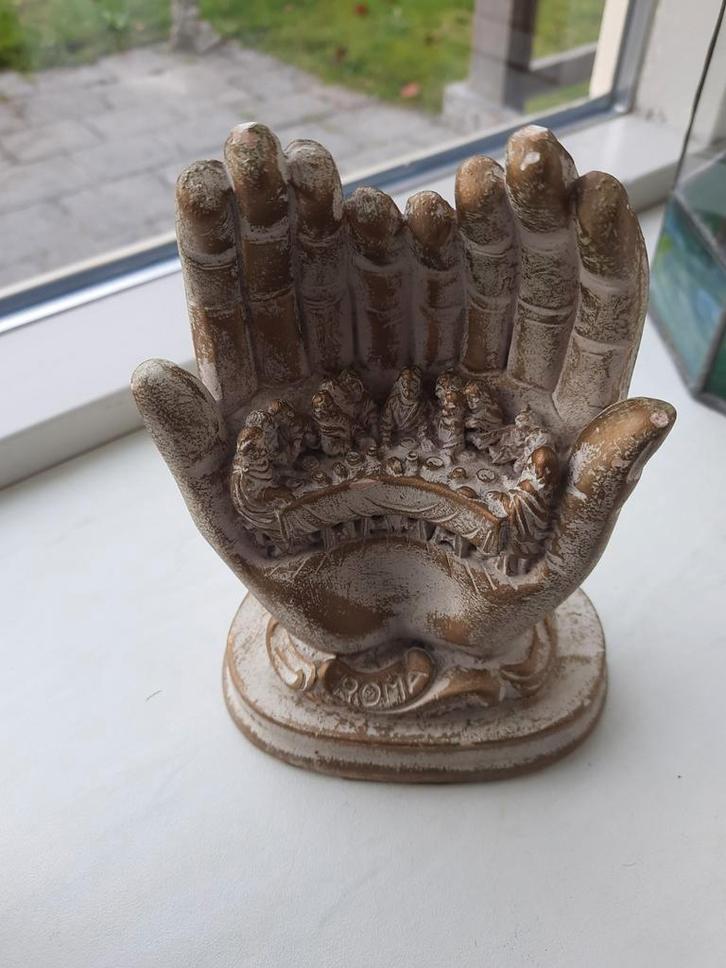Handbeeldje Laatste Avondmaal, Antiek en Kunst, Kunst | Beelden en Houtsnijwerken, Ophalen of Verzenden