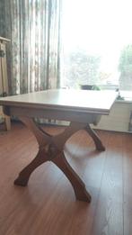 Eettafel met 4 stoelen - Hout, Huis en Inrichting, Tafels | Eettafels, Ophalen, Gebruikt, 100 tot 150 cm, 50 tot 100 cm