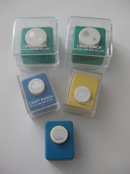 Vijf ponsjes / stanjes voor papier / Craft punch papierpons, Hobby en Vrije tijd, Kaarten | Zelf maken, Zo goed als nieuw, Pons of Mal