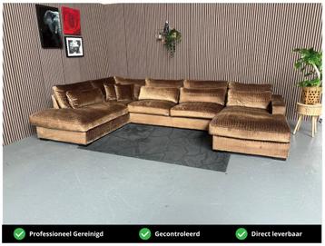 GRATIS LEVERING Croco Velvet U-Bank 400x255x200 REFURBISHED beschikbaar voor biedingen